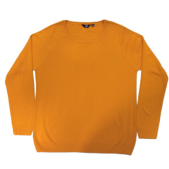 Fig Women's Sweater Long Sleeve Pullover Knit Mustard Size XL - Picture 1 of 7